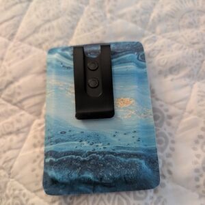 Blue and Black Phone Wallet
